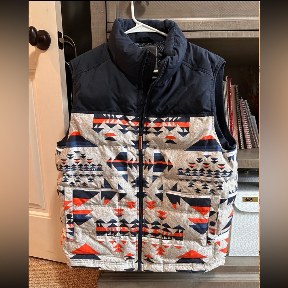 Men’s Alpine Tribal Print Vest Size Large